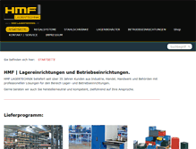 Tablet Screenshot of hmf-lagertechnik.de